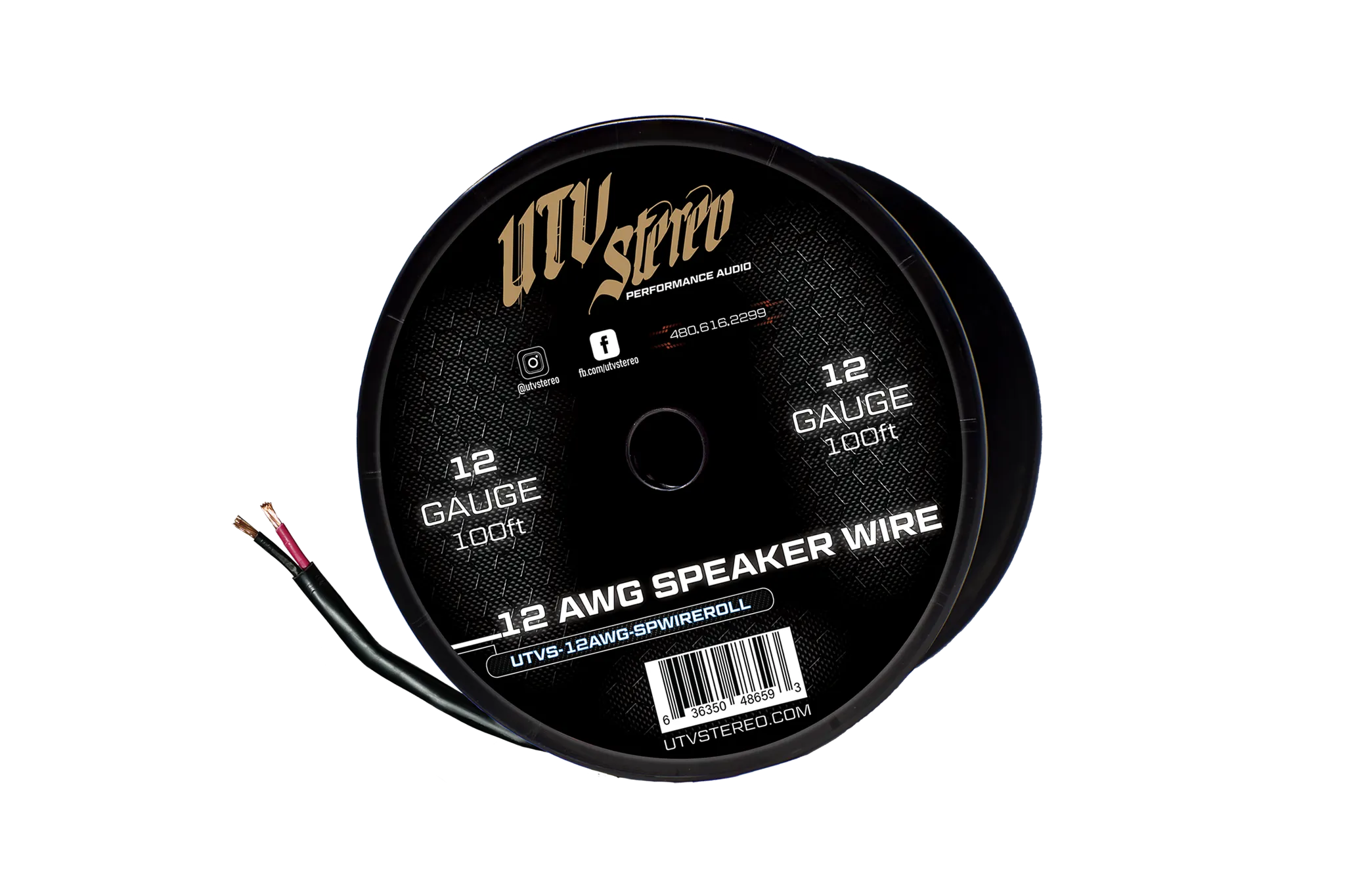 12 AWG Speaker Wire Roll - 12ft | UTVS-12AWG-SPWIRE-12