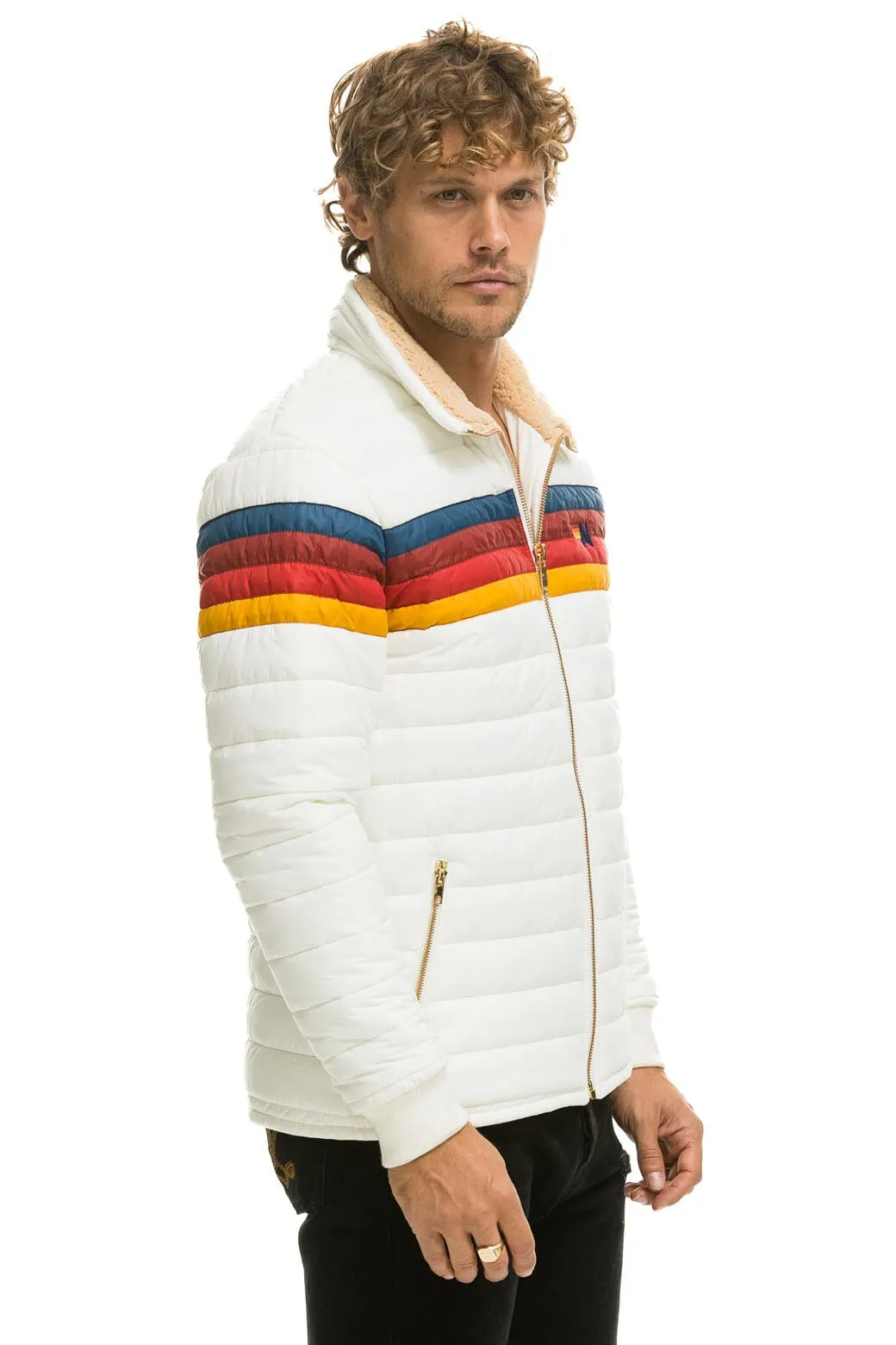 4 STRIPE JACKET -  WHITE