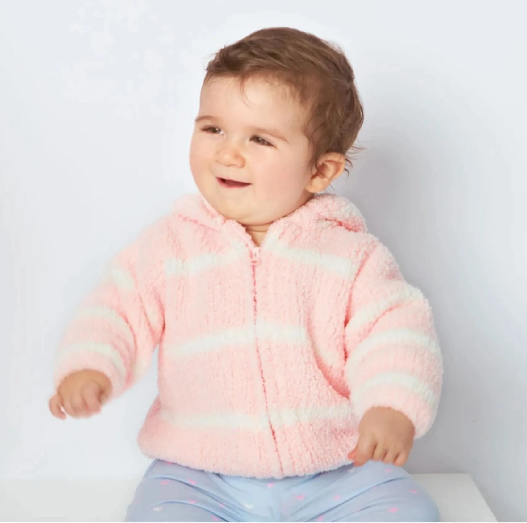 Angel Dear Baby Chenille Hooded Zip Up Jacket - 5 Color Choices