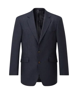 Belgrave Tweed Sports Jacket - Navy Herringbone Tweed