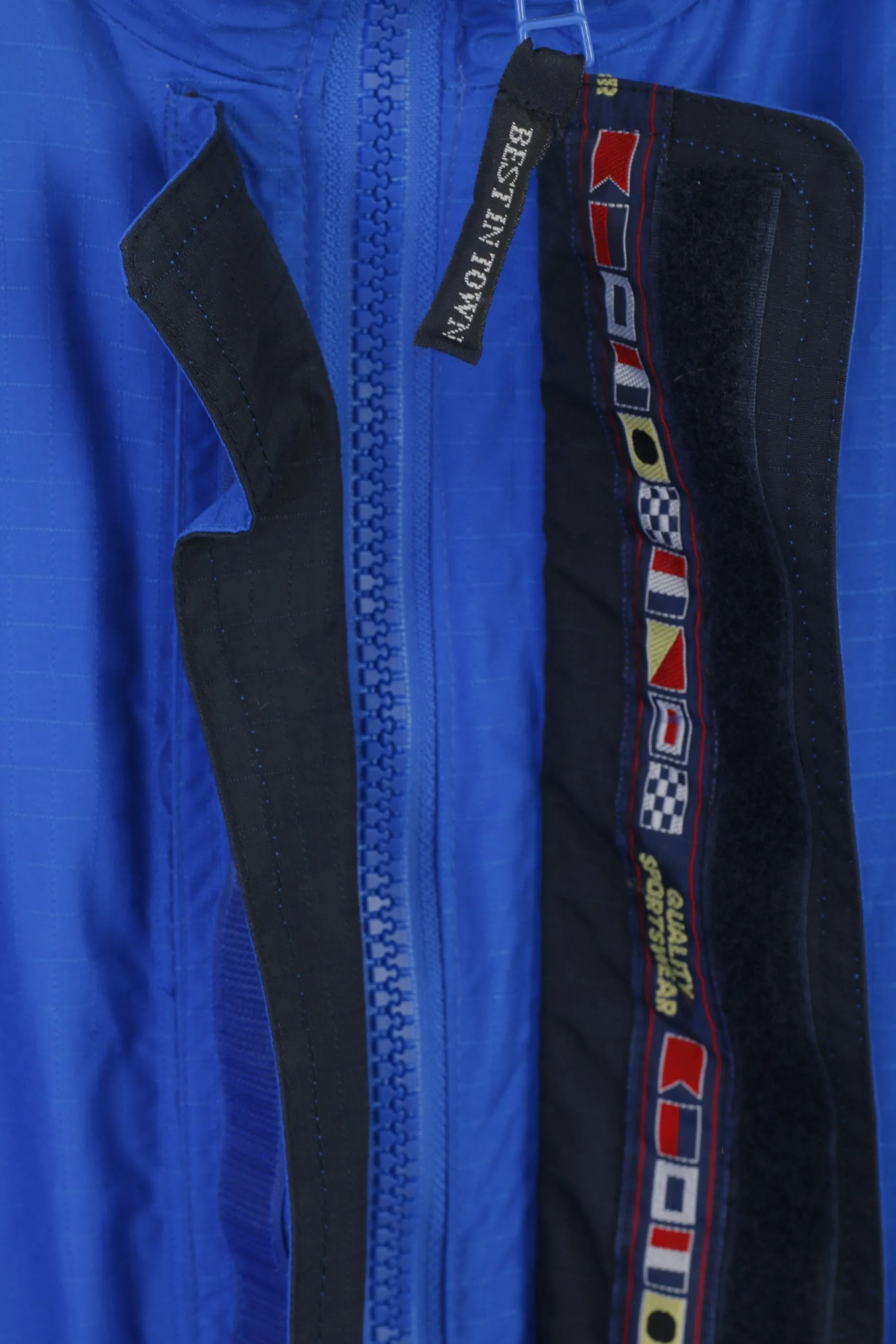 Best In Town Pro Men XL Ski Jacket Blue Padded Nylon Waterproof Zip Up Winter Top