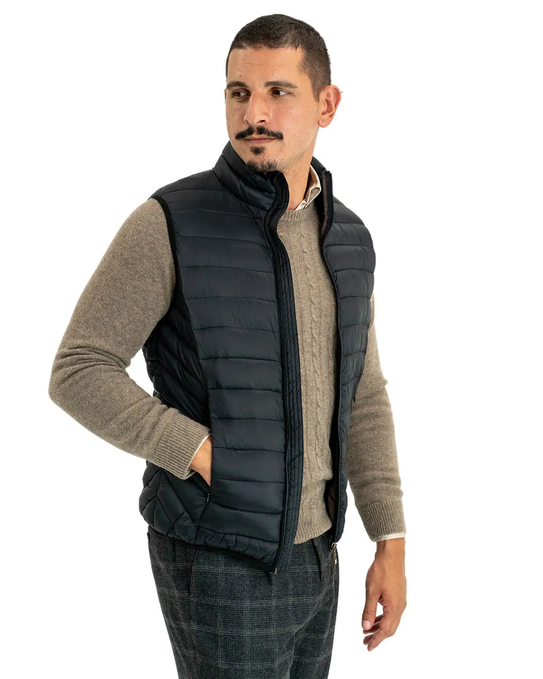 Black Wadded Gilet