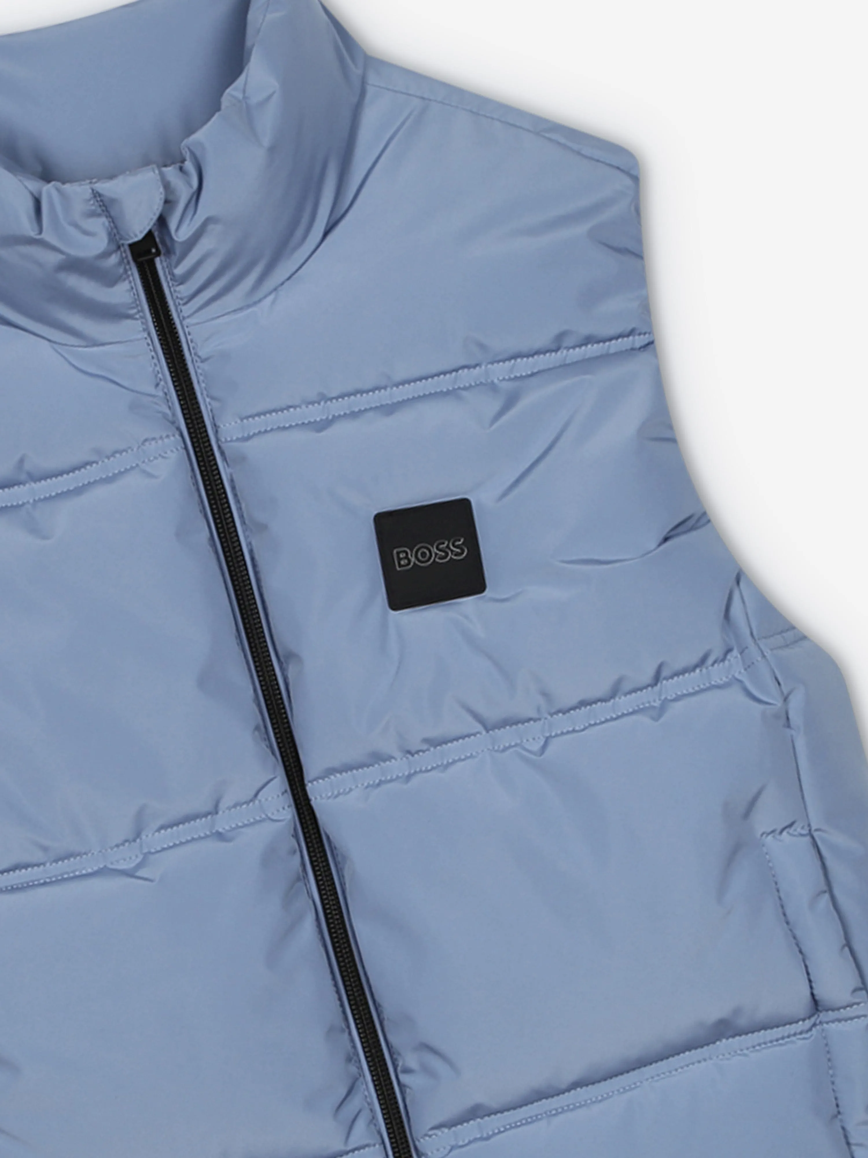 BOSS Boys Puffer Gilet in Blue