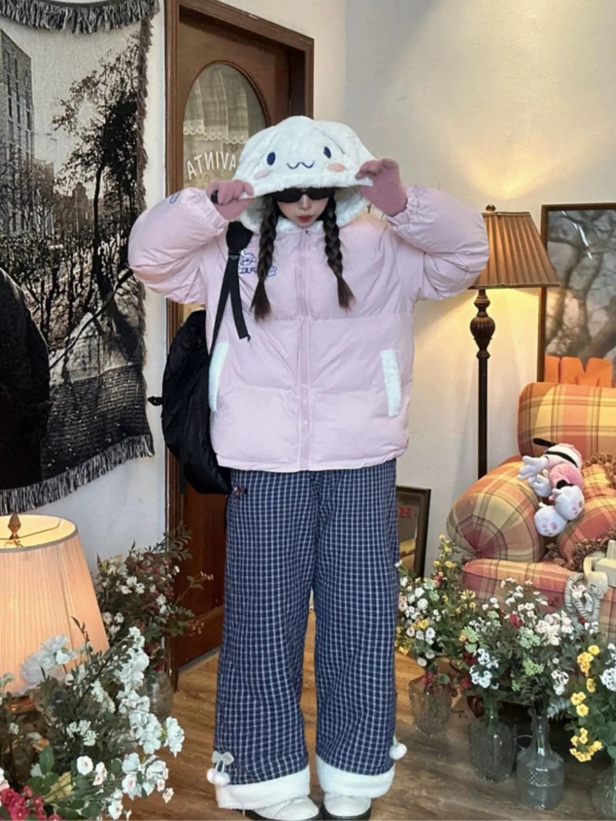 c2 Cartoon Bunny Padded Jacket