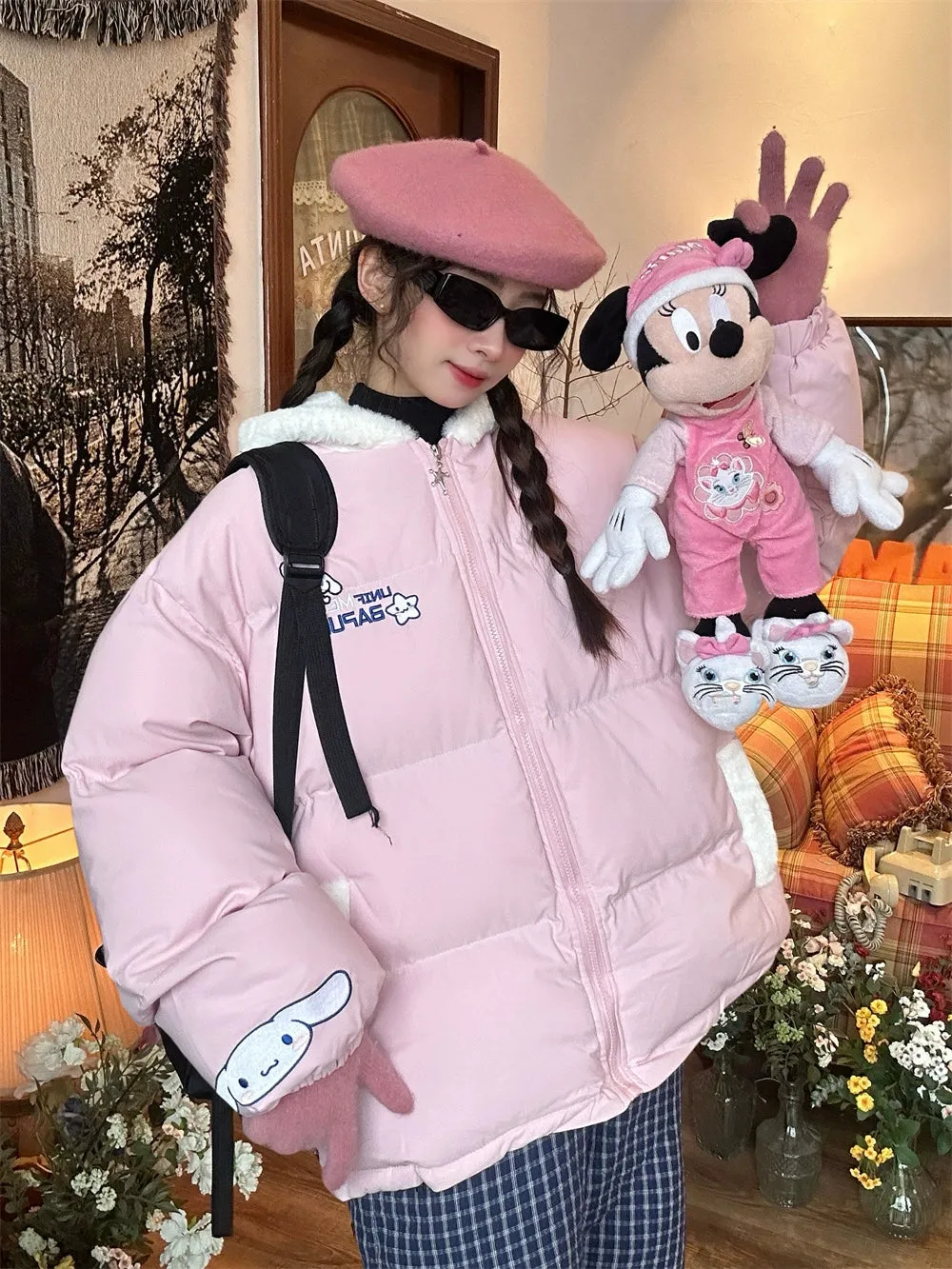 c2 Cartoon Bunny Padded Jacket