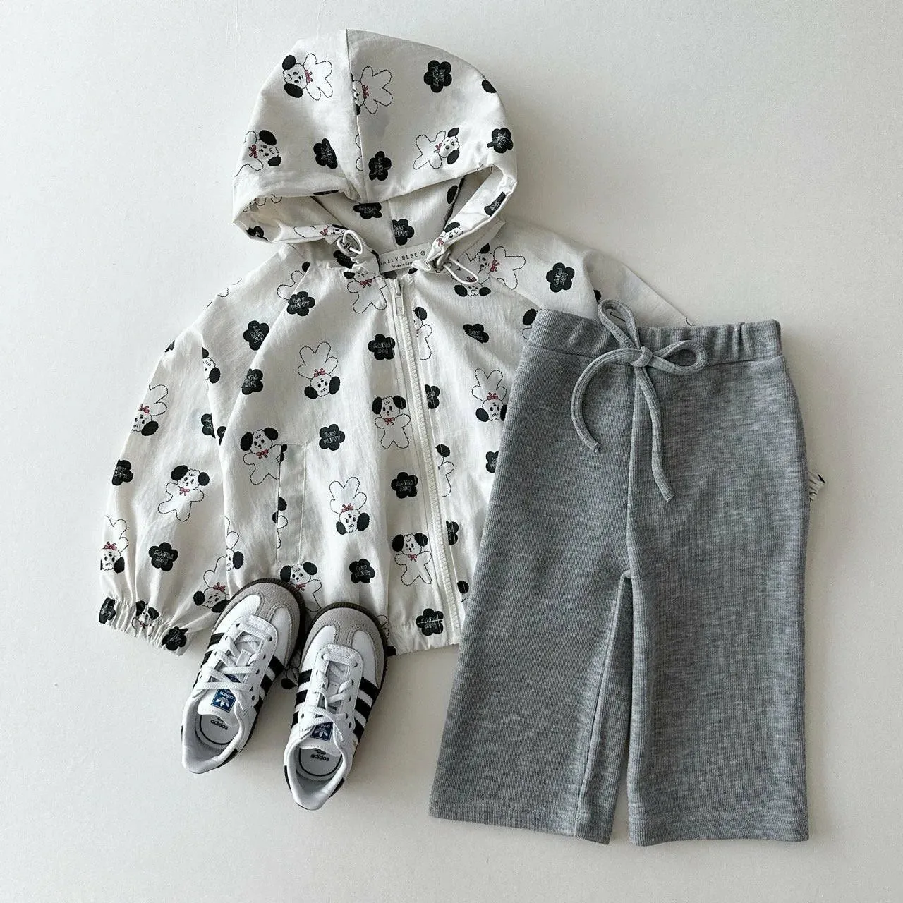 Cartoon Animal Print Hooded Jacket