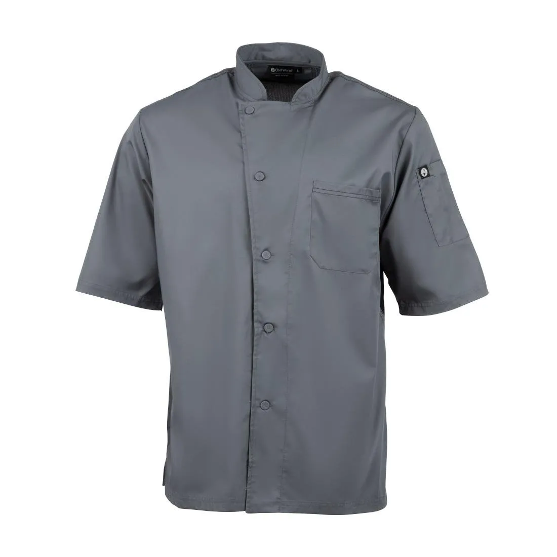 Chef Works Valais Signature Series Unisex Chefs Jacket Grey 2XL - B185-XXL