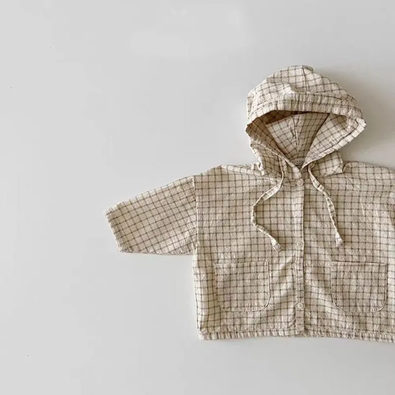 Cozy Plaid Hooded Jacket for Boys