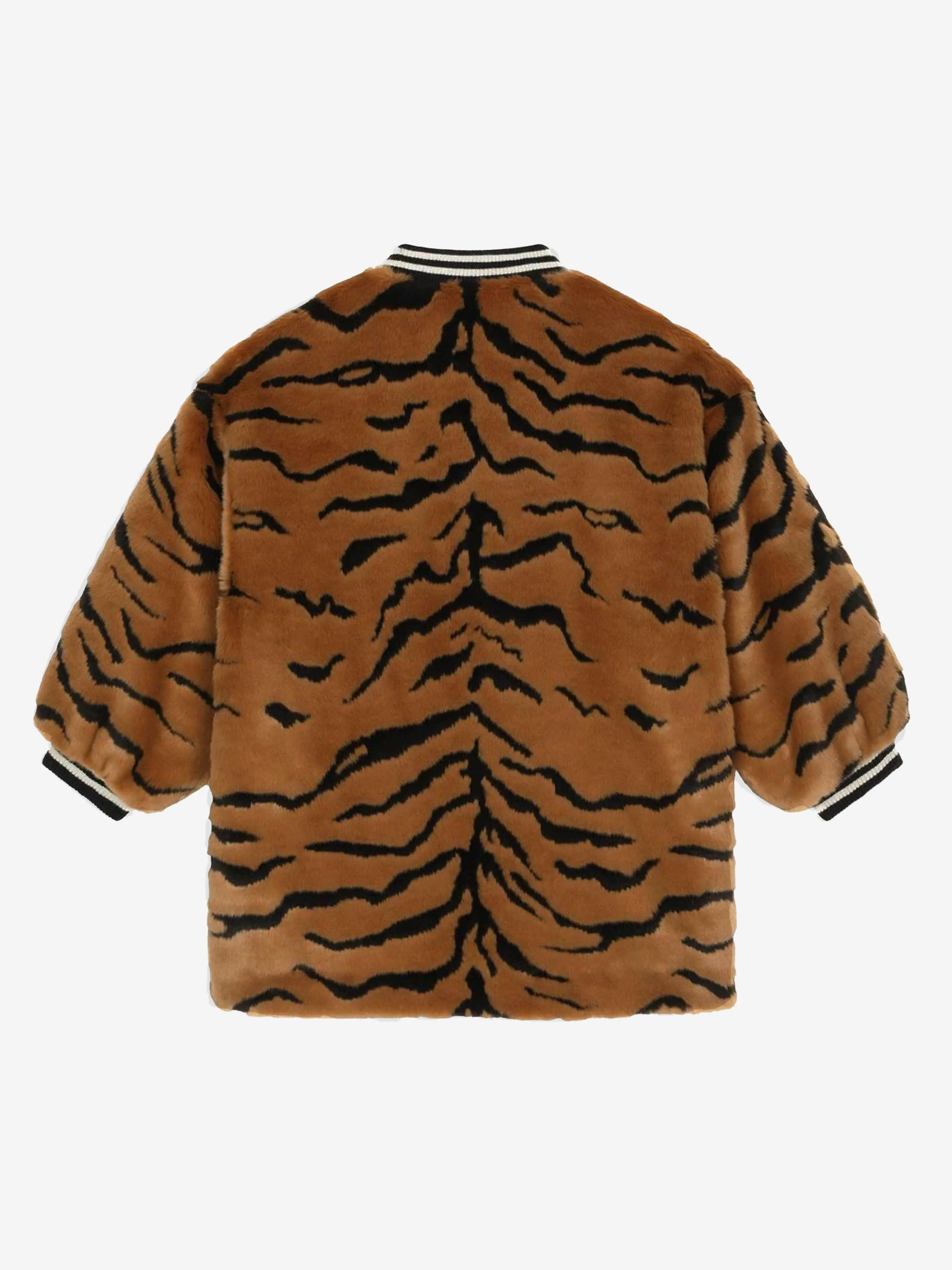 Dolce & Gabbana Girls Tiger Faux Fur Jacket