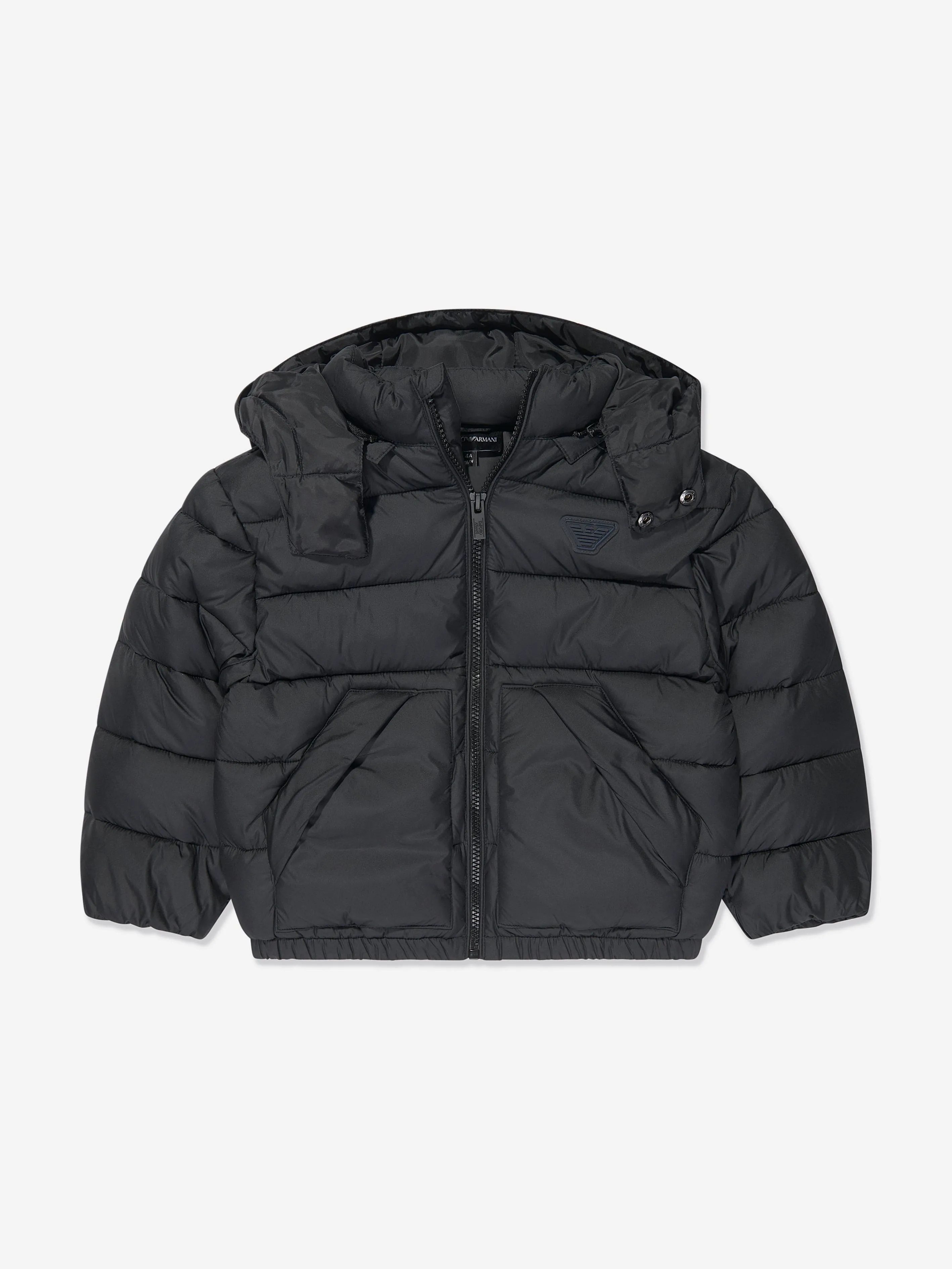 Emporio Armani Boys Down Padded Puffer Jacket in Navy