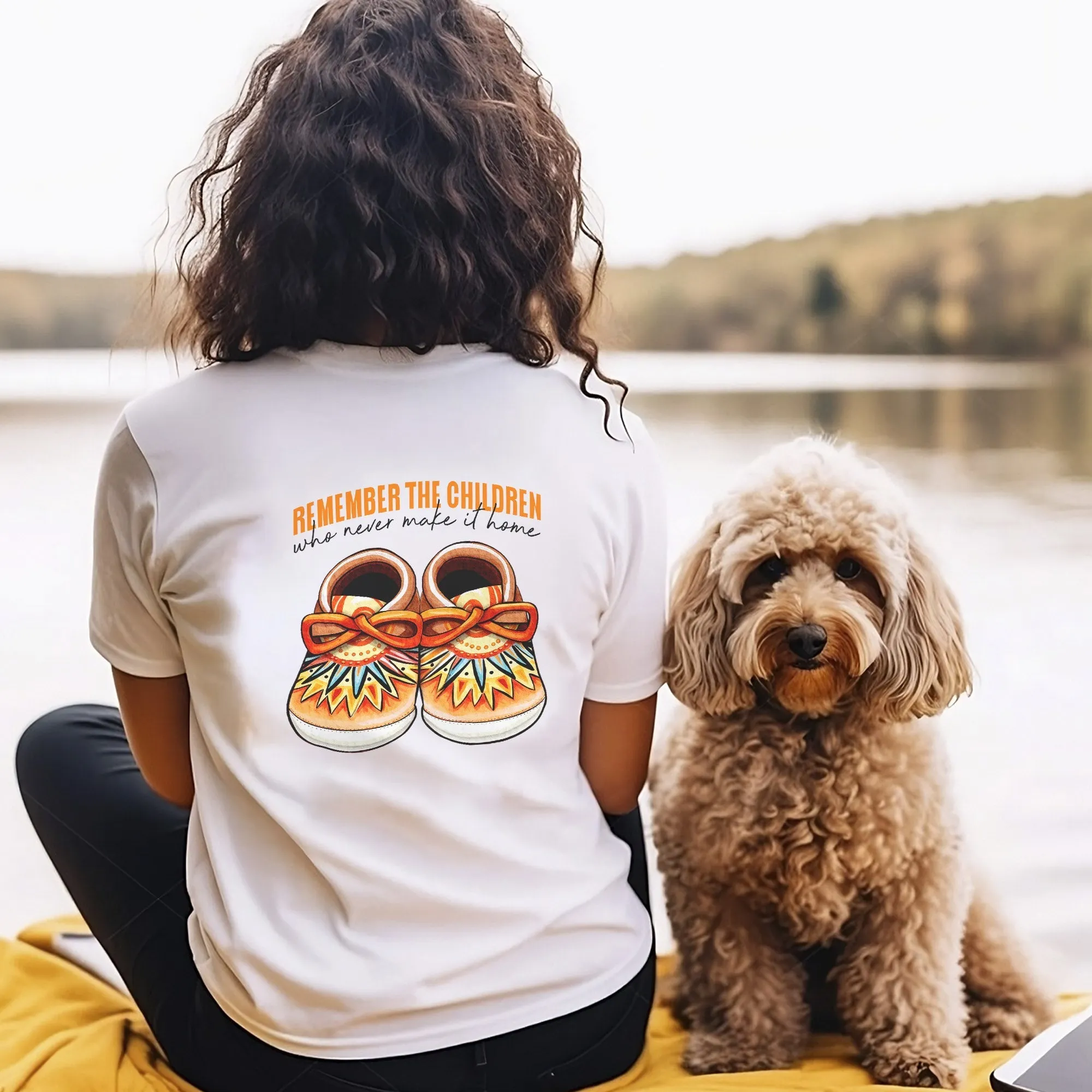 Every Child Matters Shoes Indigenous Orange Shirt Day Unisex Back T-Shirt/Hoodie/Sweatshirt