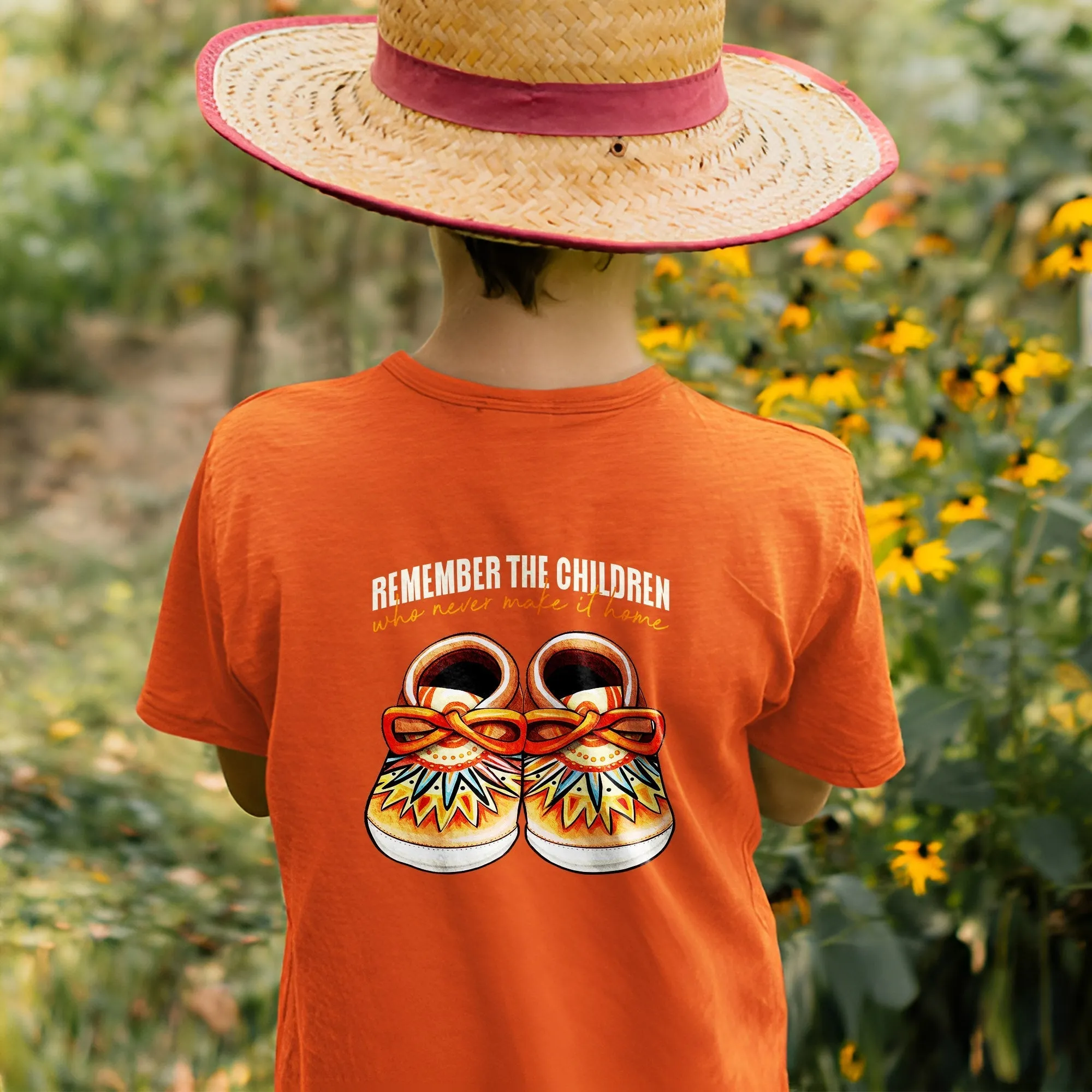 Every Child Matters Shoes Indigenous Orange Shirt Day Unisex Back T-Shirt/Hoodie/Sweatshirt