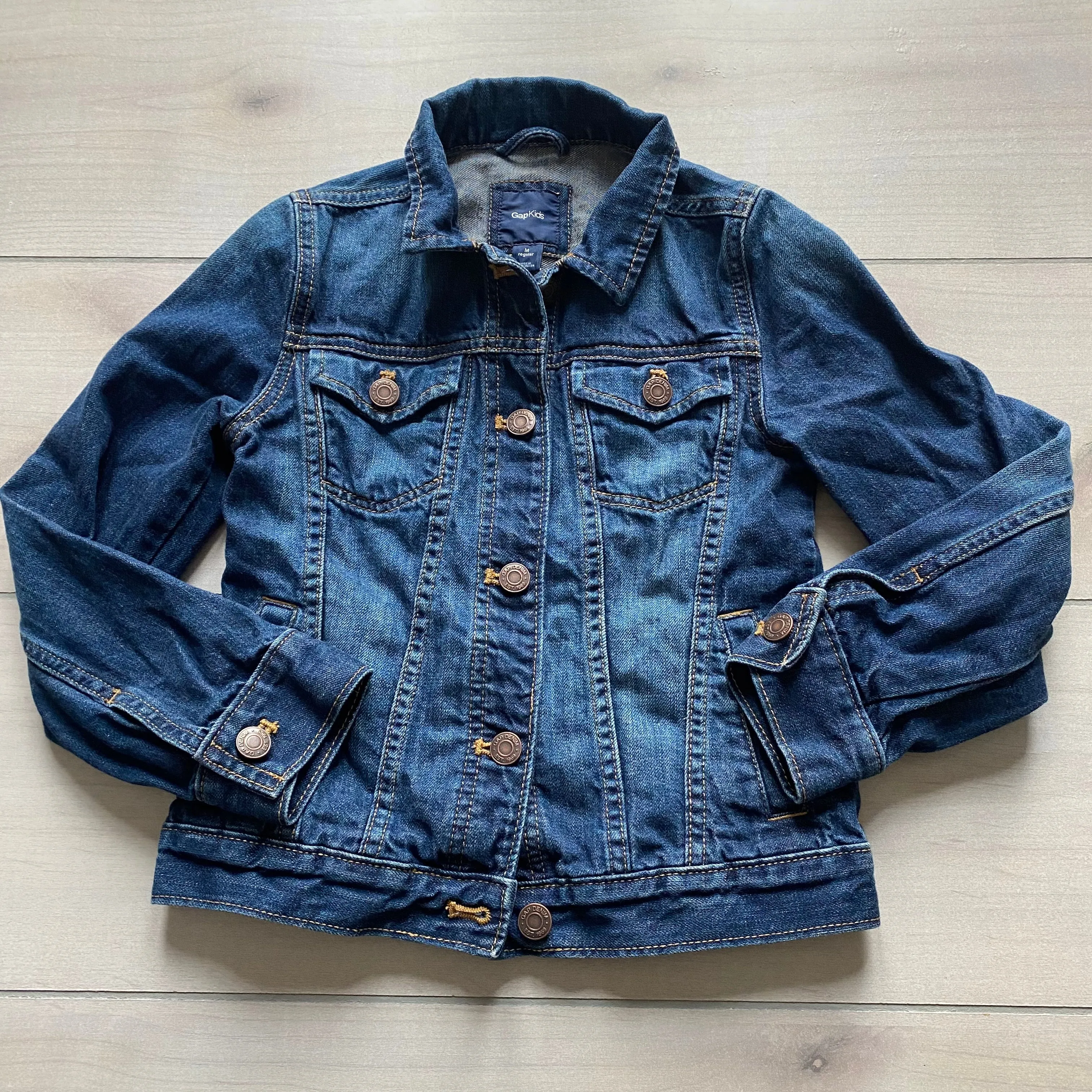 Gap Kids Medium Wash Denim Button Jacket