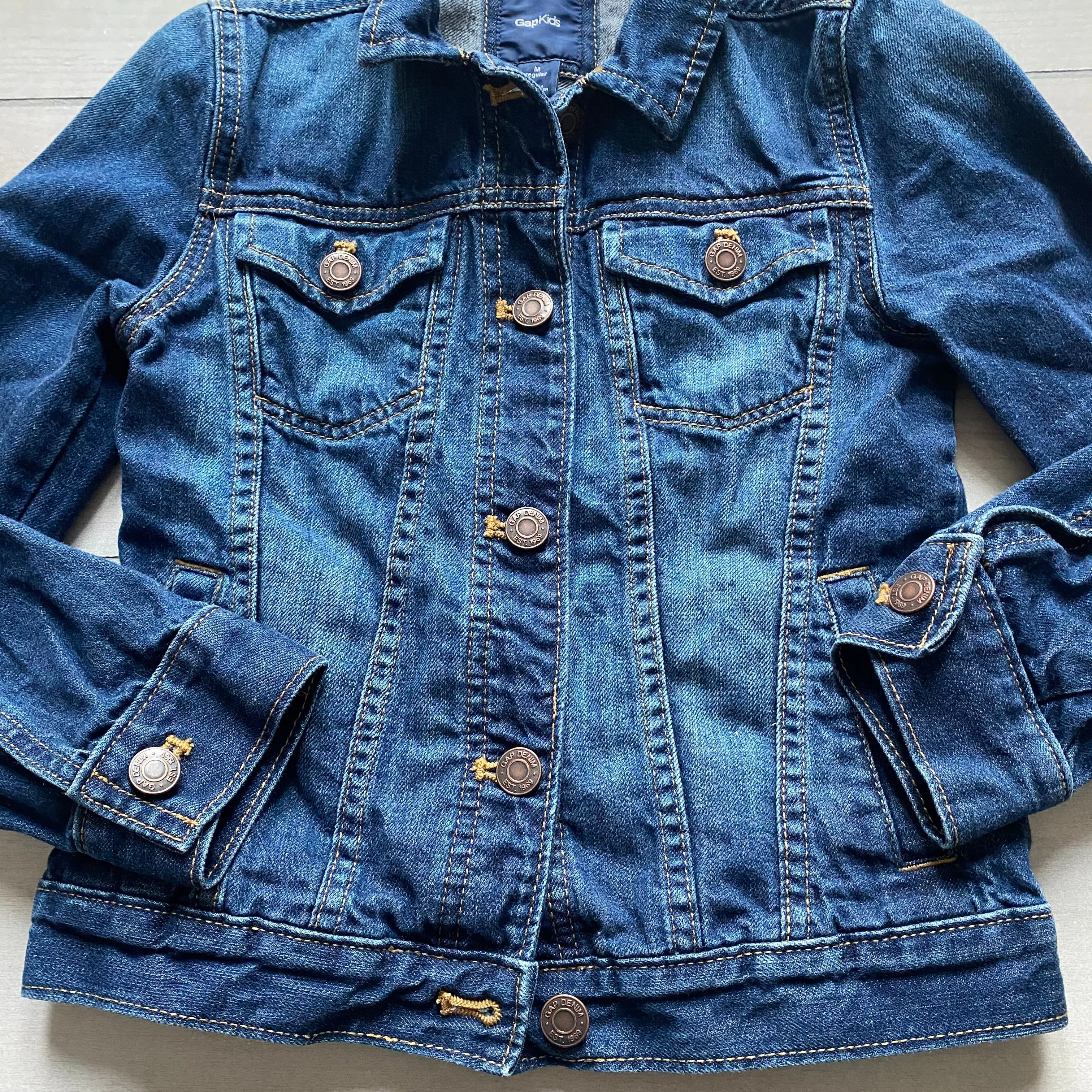 Gap Kids Medium Wash Denim Button Jacket