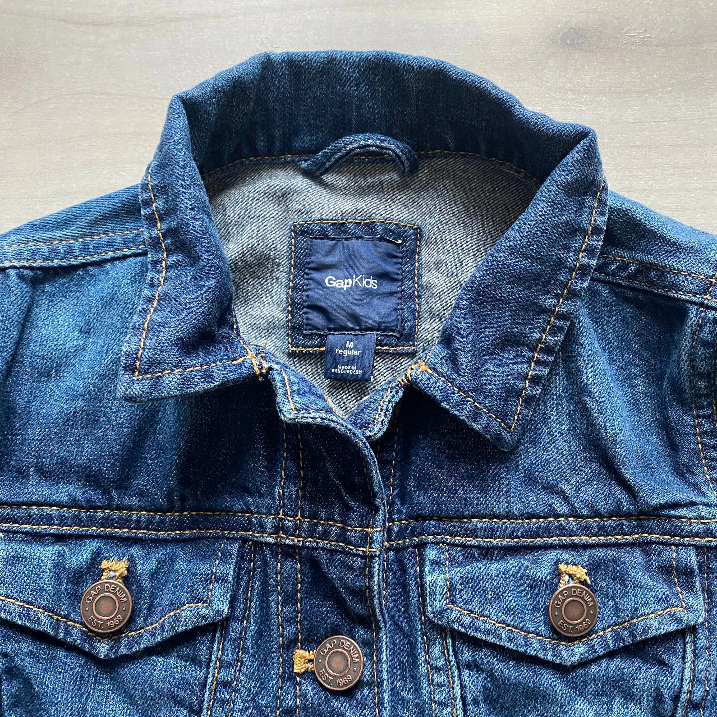 Gap Kids Medium Wash Denim Button Jacket