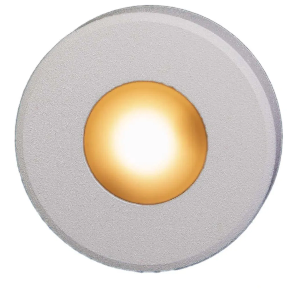 Gravity Surface Mounted LED Deck Light - White Housing - Warm White