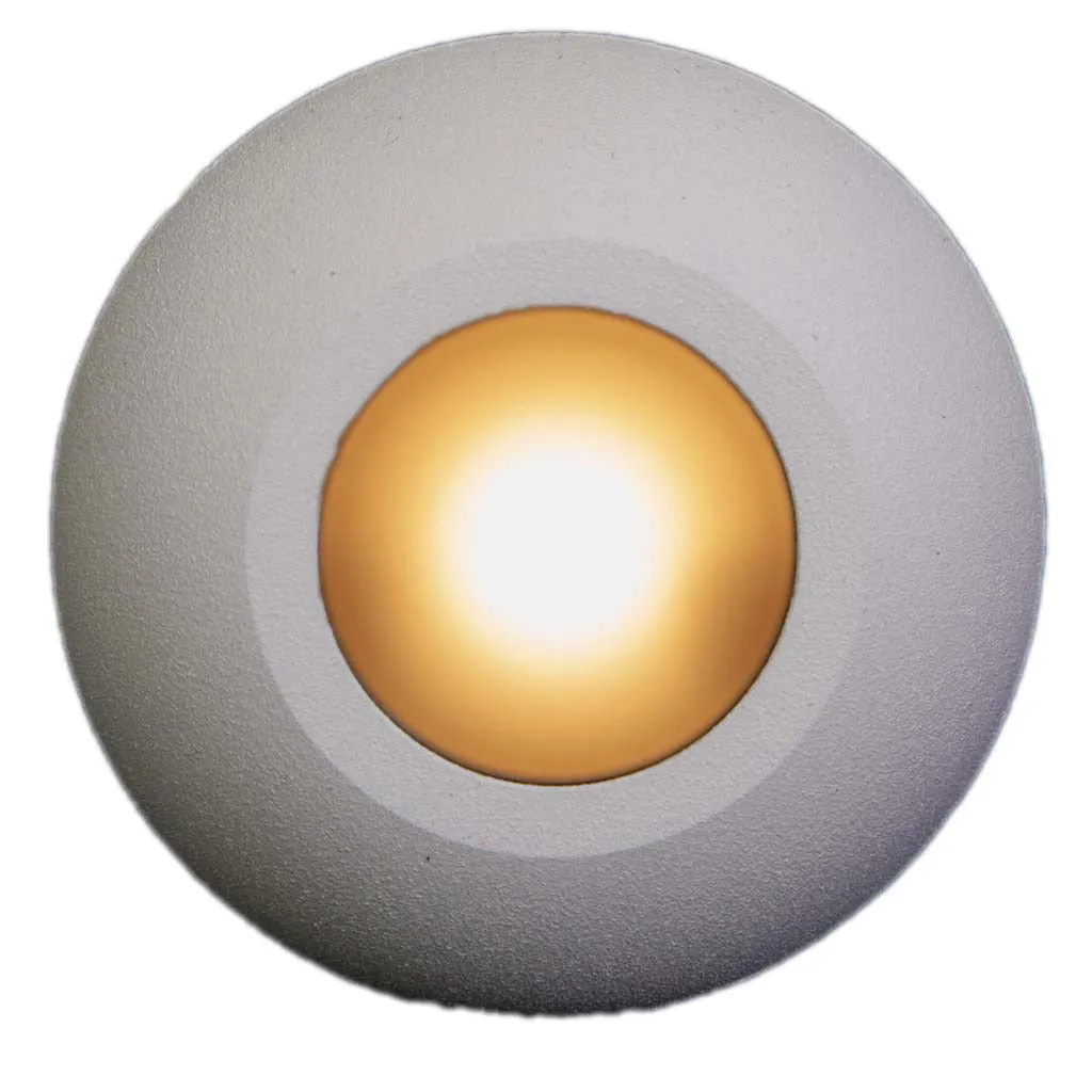 Gravity Surface Mounted LED Deck Light - White Housing - Warm White