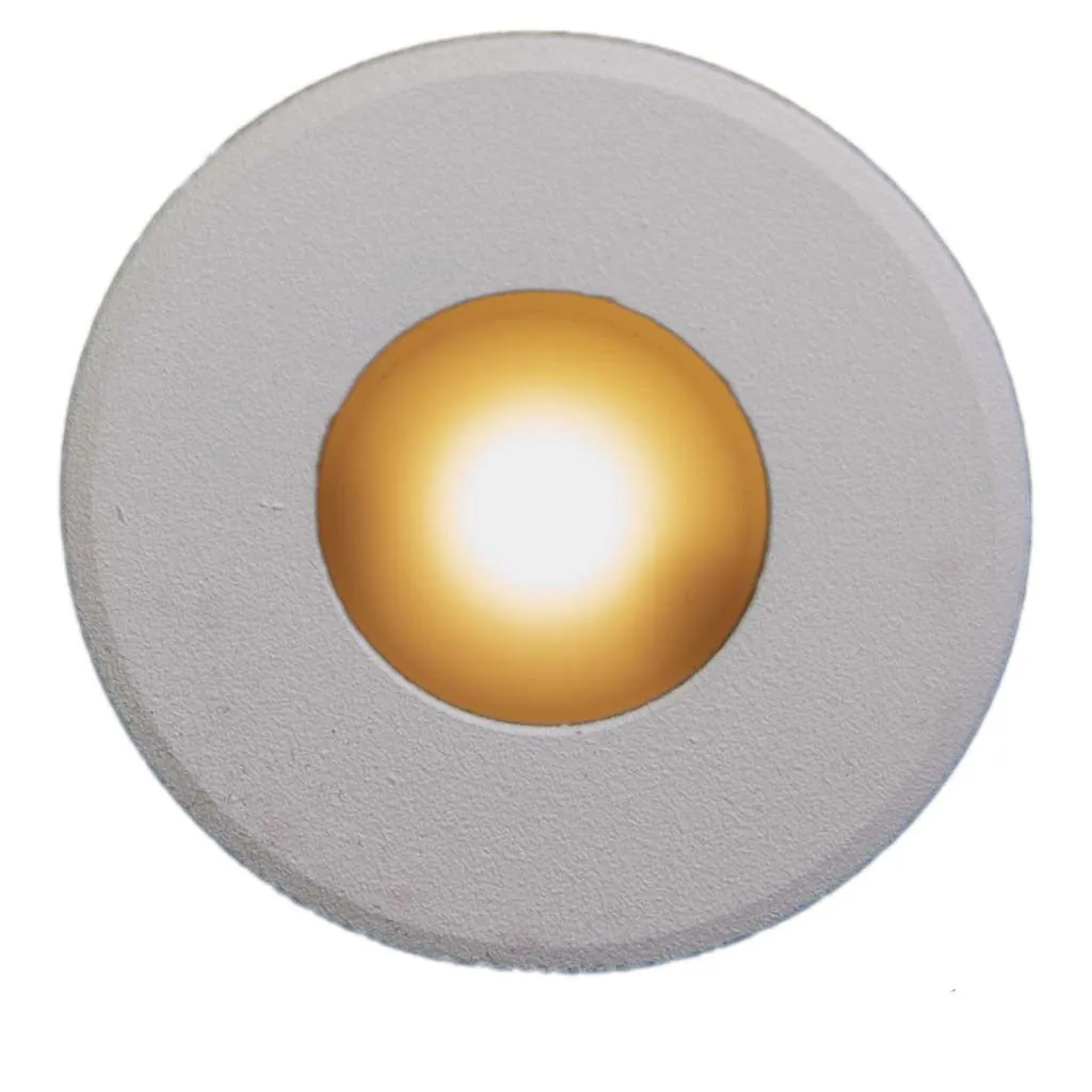 Gravity Surface Mounted LED Deck Light - White Housing - Warm White