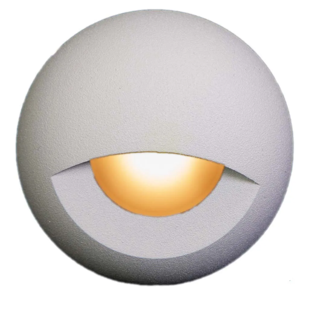 Gravity Surface Mounted LED Deck Light - White Housing - Warm White