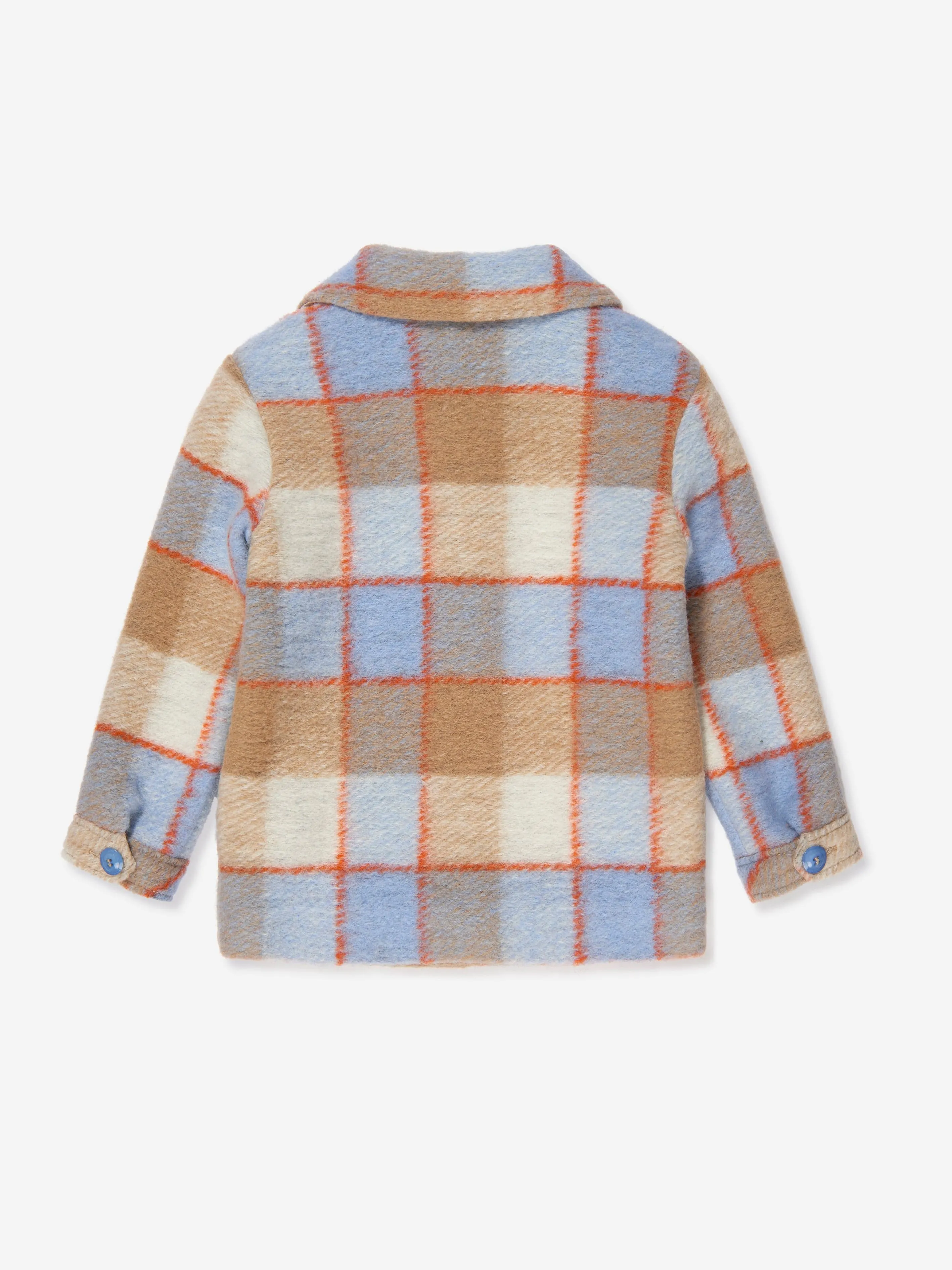 Gucci Baby Boys Checked Jacket in Blue