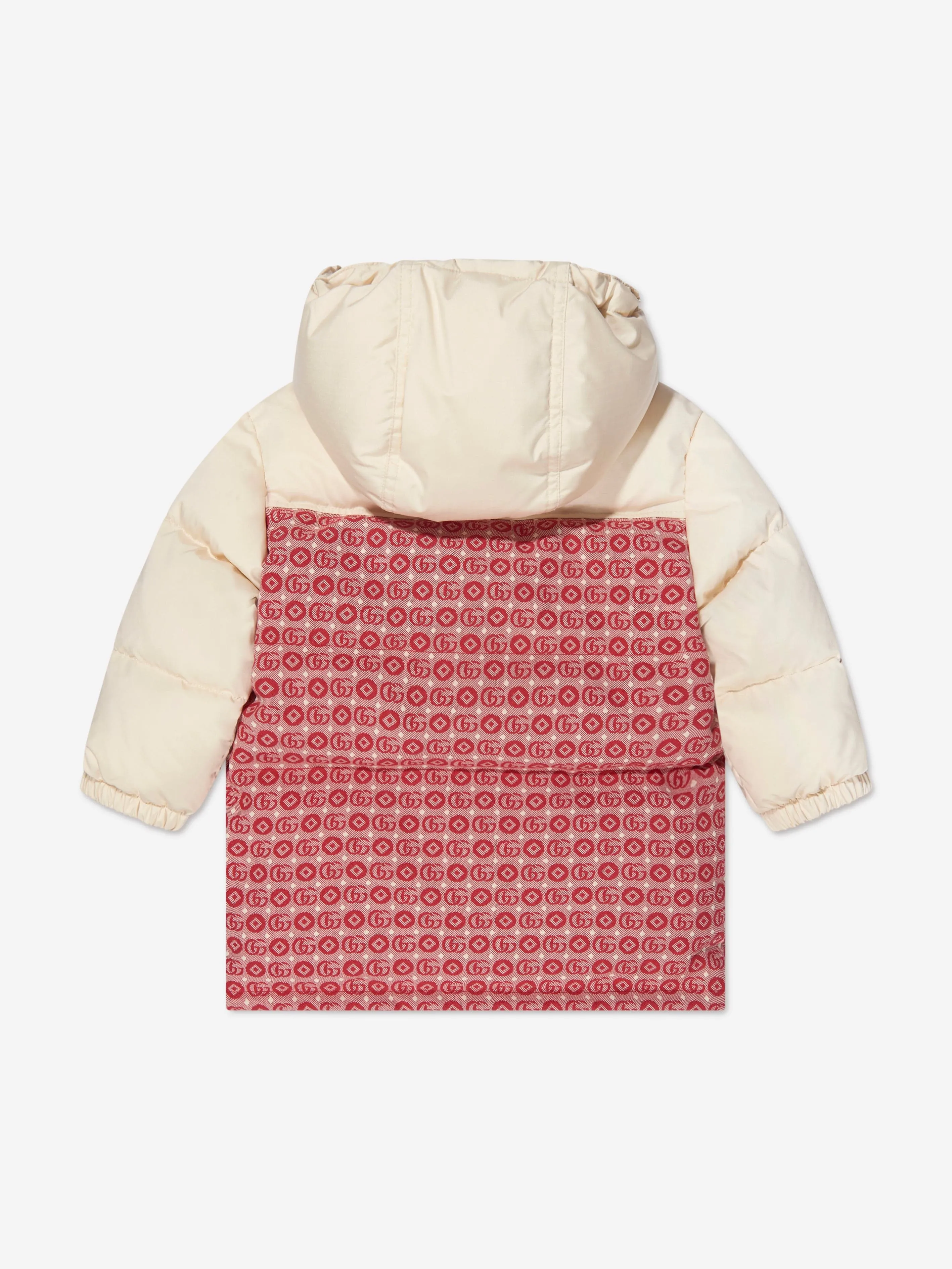 Gucci Baby Down Padded GG Logo Jacket in Red