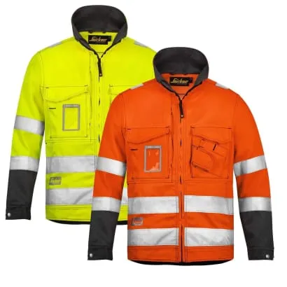 High Visibility Men's Workwear Jacket by Snickers - Class 3 Certified