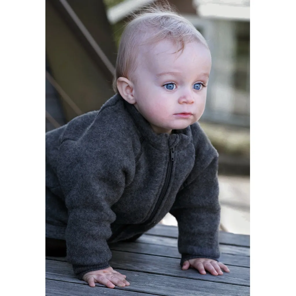 Junior Wool Jacket - Anthracite Melange