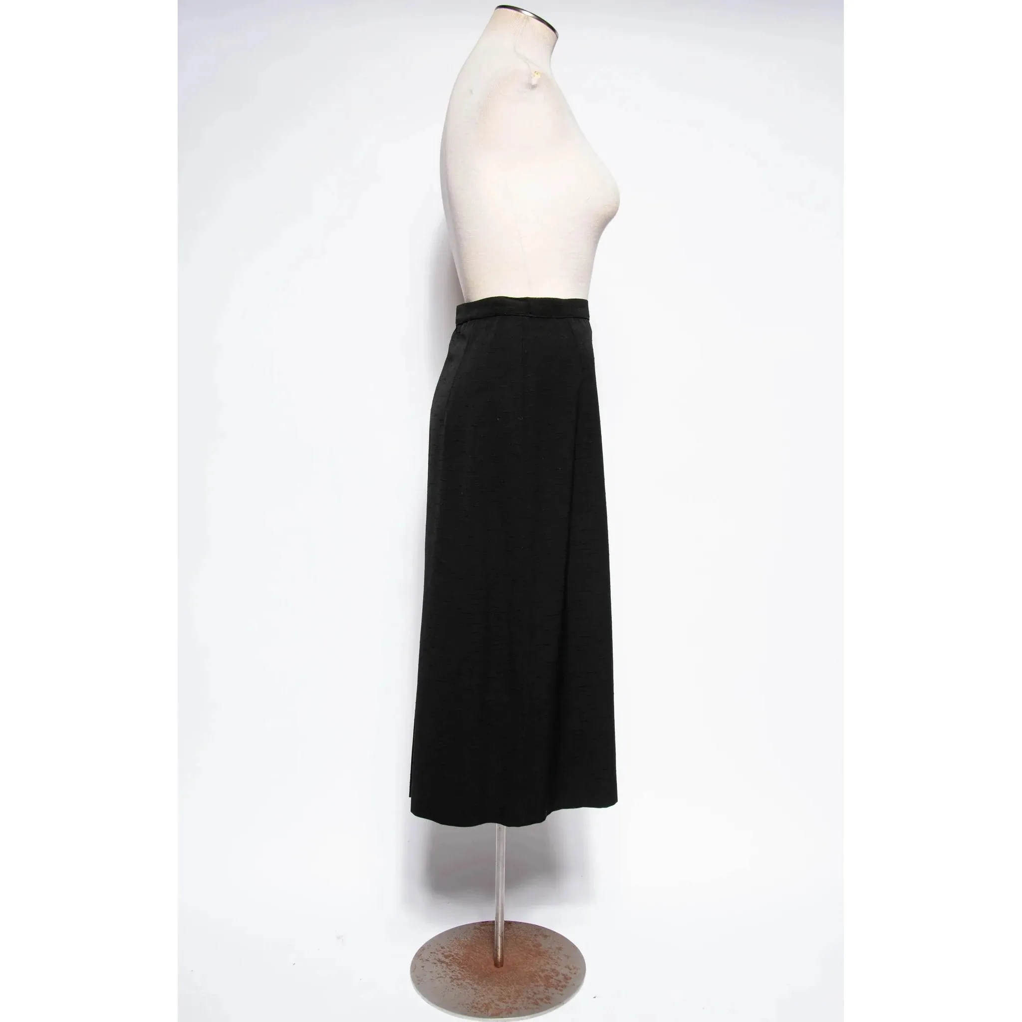 LILLI ANN DOCUMENTED 1953 Black Ripple Wool "New Look" Skirt Suit | Size M/L