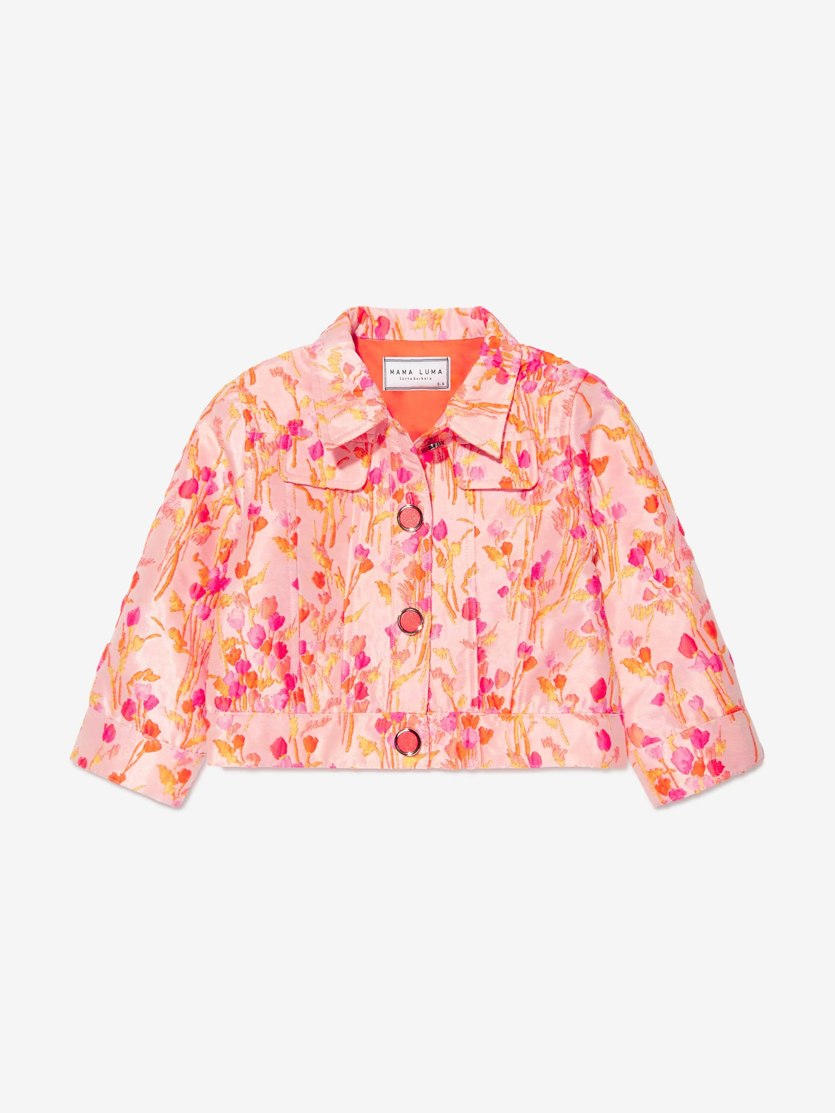 Mama Luma Girls Floral Jacket in Pink