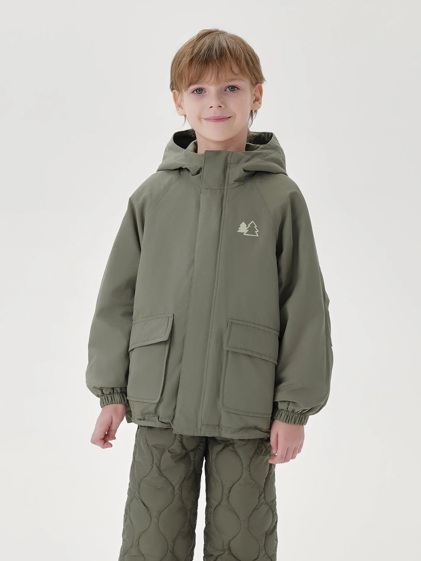 MARC & JANIE Boys Large Pocket Hooded Padded Jacket 231370