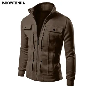 Men's Multi Pocket Casual Wool Jacket*