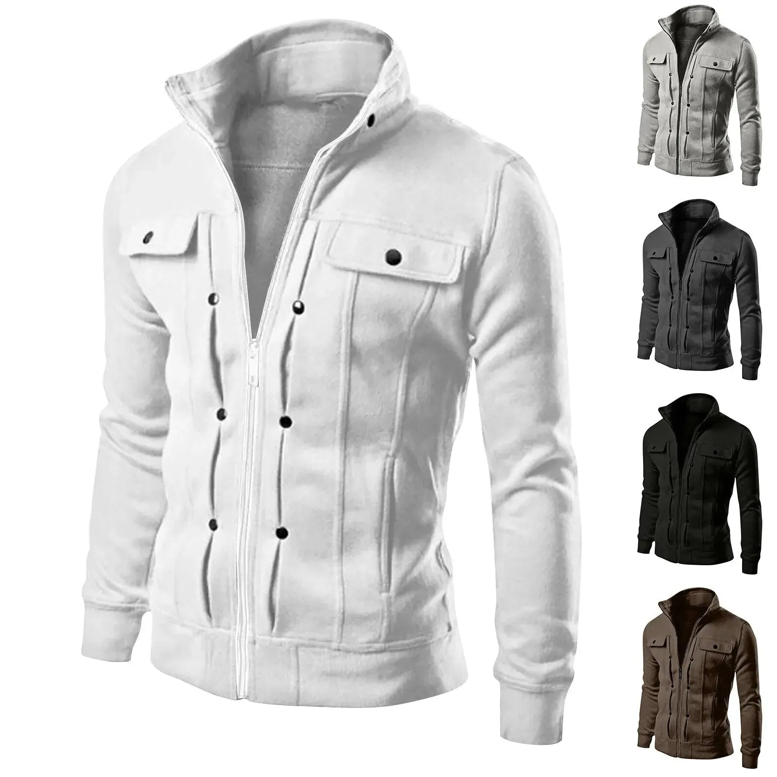 Men's Multi Pocket Casual Wool Jacket*