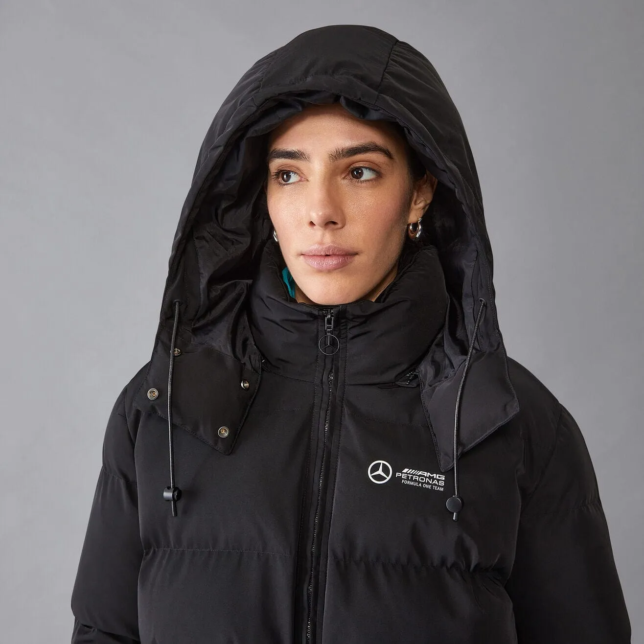 Mercedes AMG Petronas F1 Women's Padded Jacket - Black