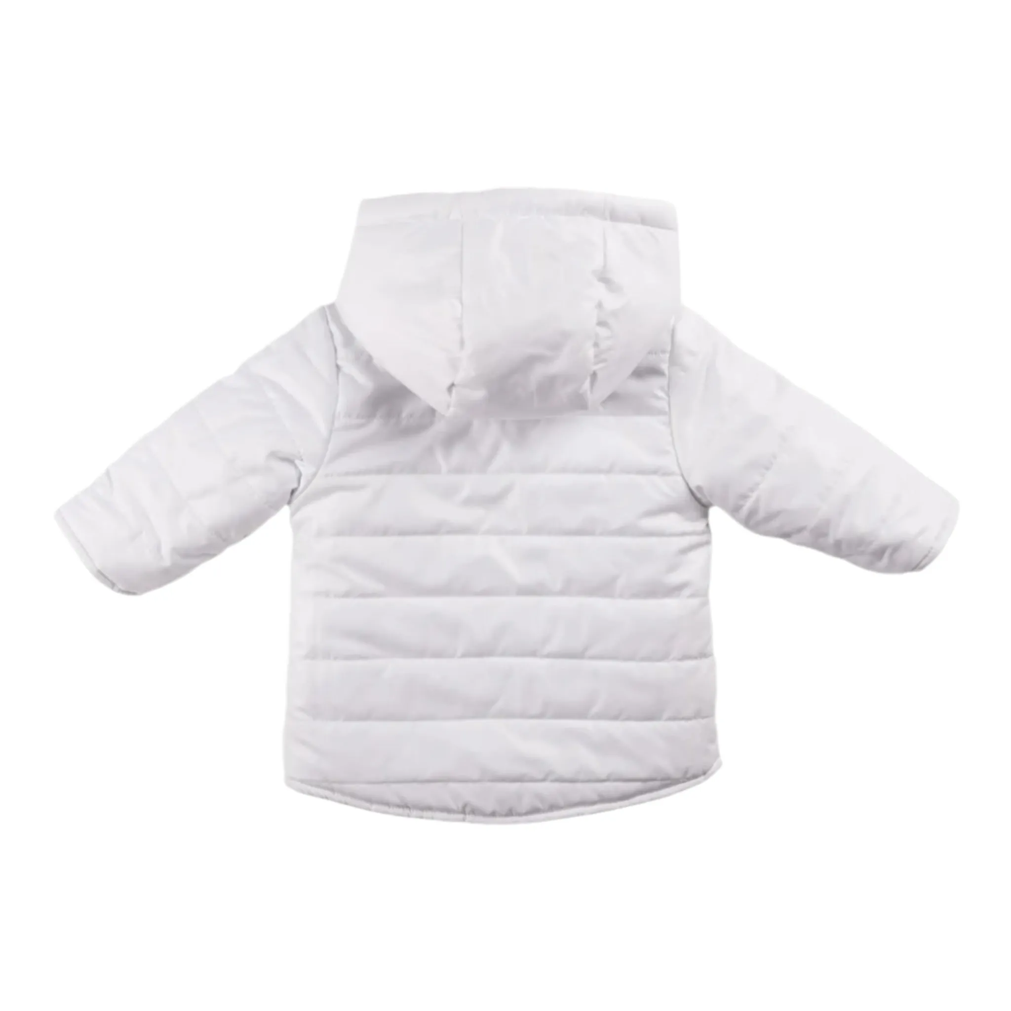 Mintini - Reversible padded jacket with hood, pale blue/white