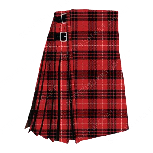 Modern Kilt Clan Munro Black And Red Tartan