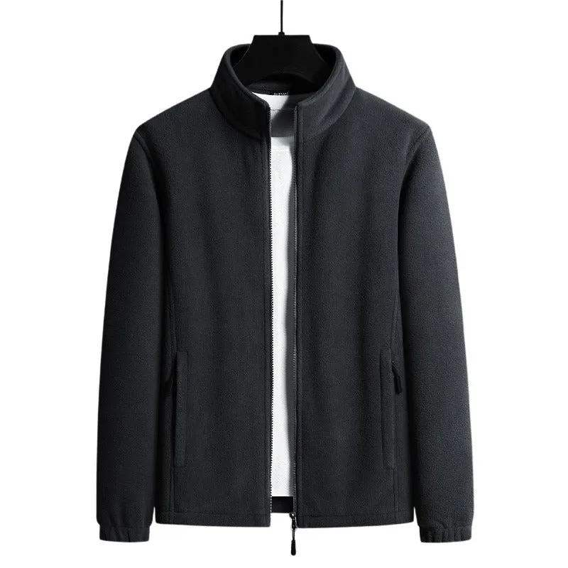 Pologize™ Double Zipper Pocket Fleece Jacket