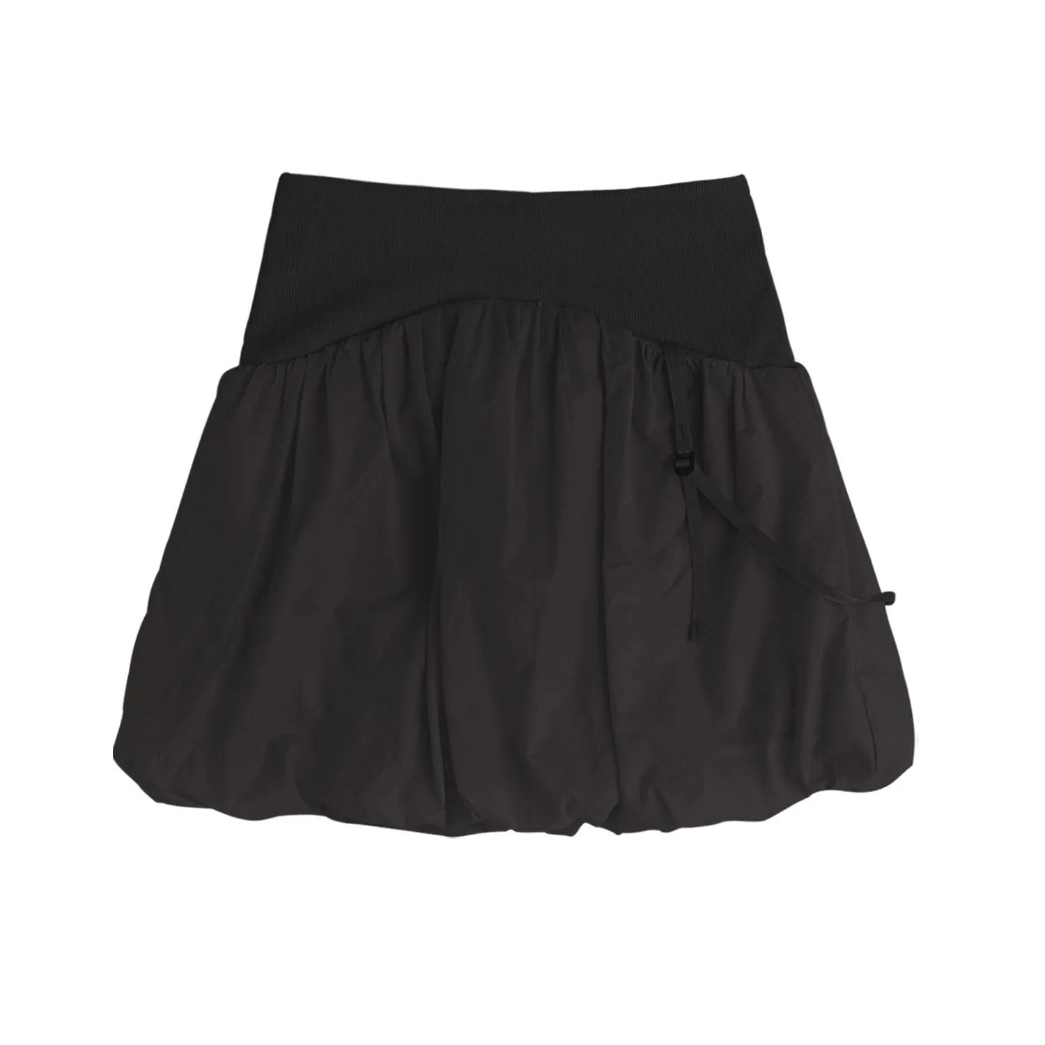 Reversible Midi Padded Skirt Black