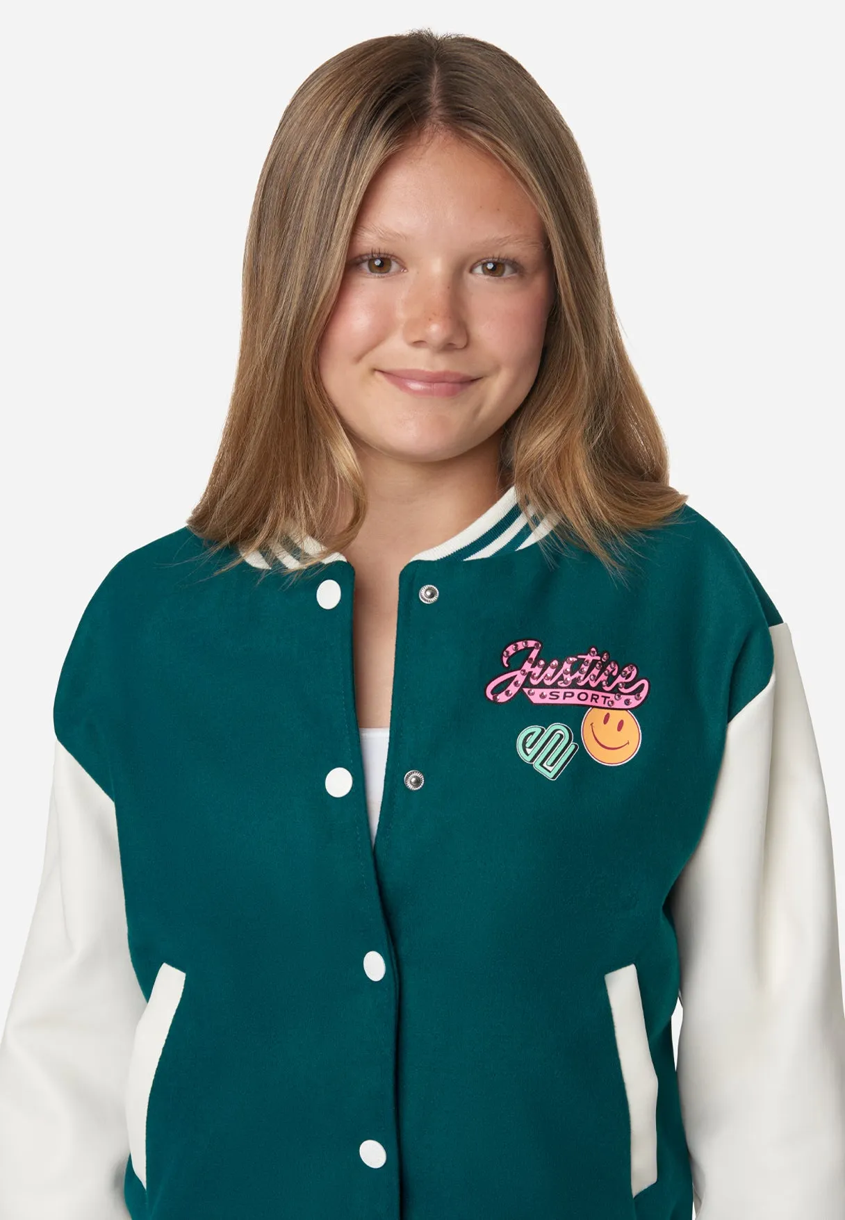 Smiley Justice Varsity Jacket