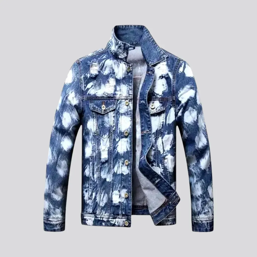 Trendy slim-fit men's jeans jacket