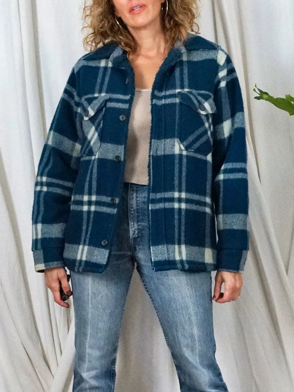 Vintage Woolrich Indigo Plaid Jacket