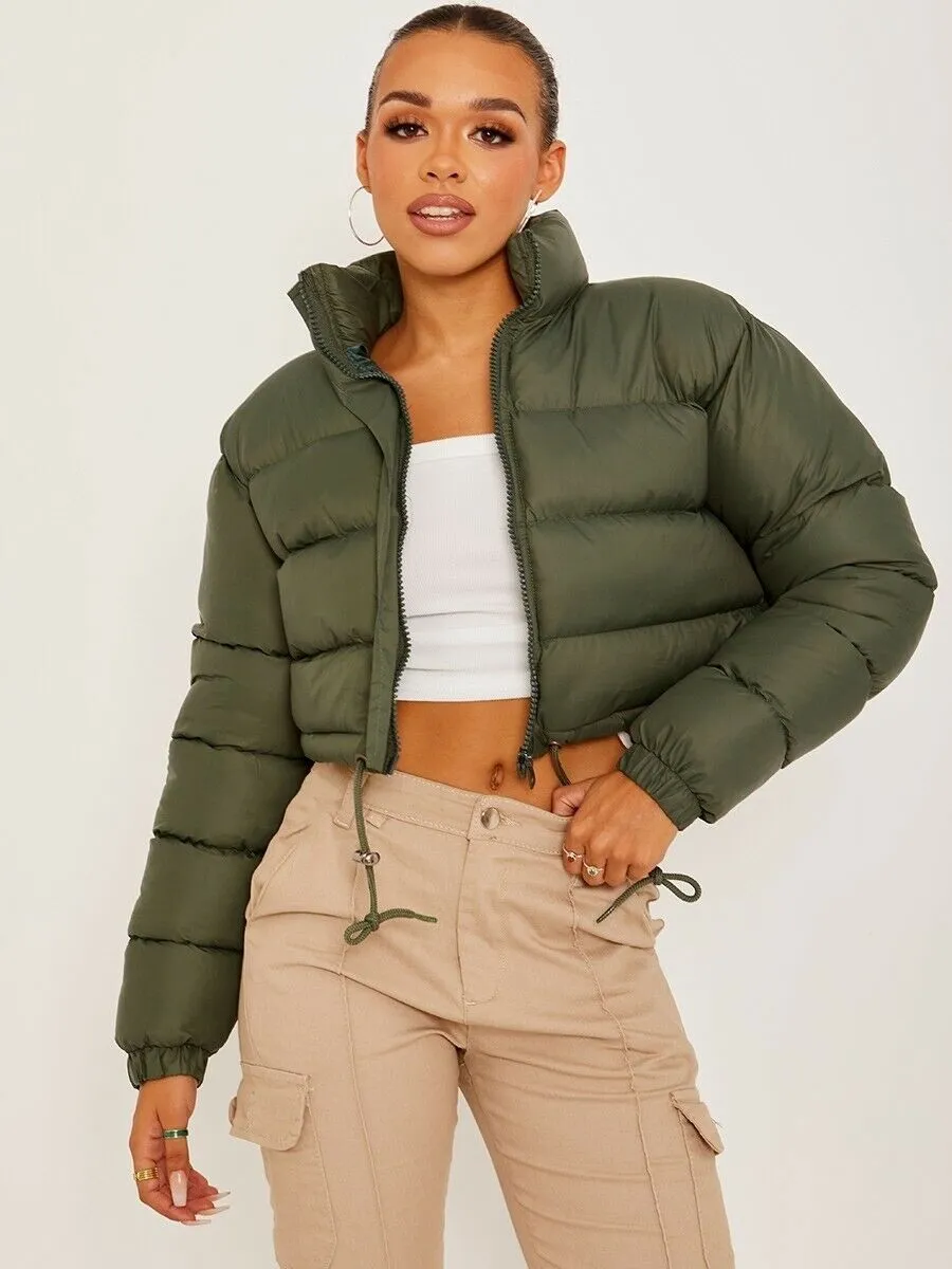 Warm Puffer Crop Top Jacket - Culture Heaven Special