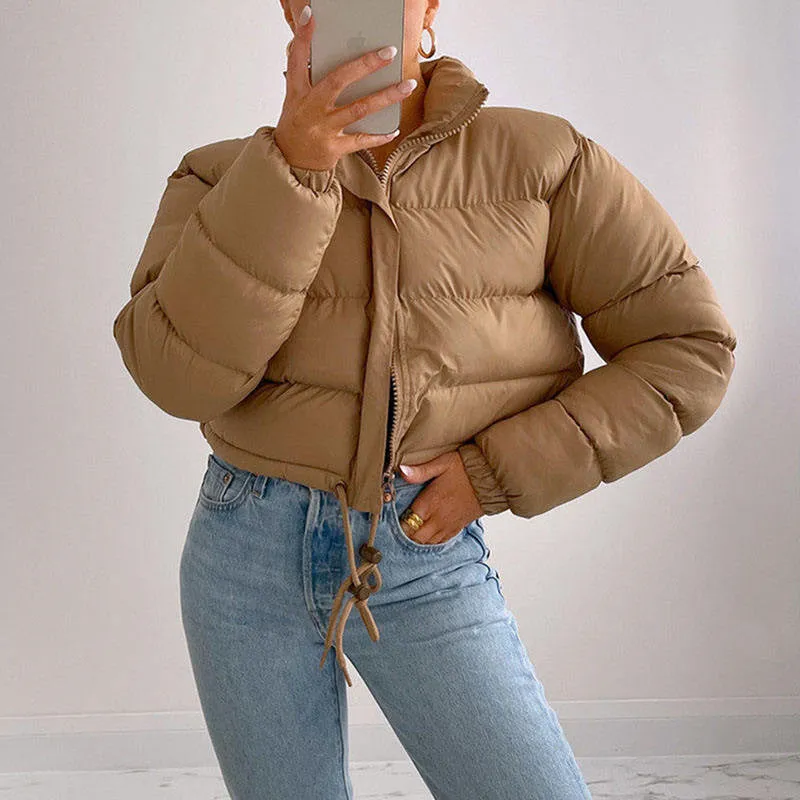 Warm Puffer Crop Top Jacket - Culture Heaven Special