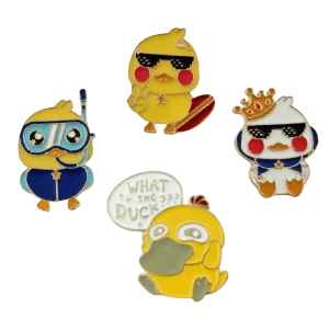 What the Duck Cute Yellow Ducky Enamel Pin