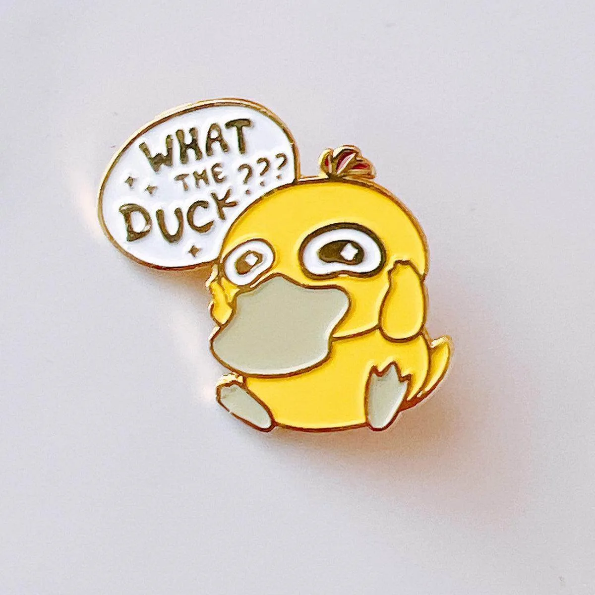 What the Duck Cute Yellow Ducky Enamel Pin