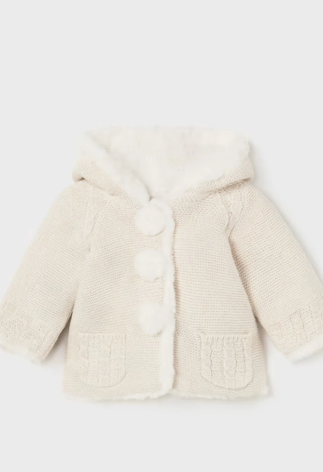 Woven knit jacket newborn baby girl