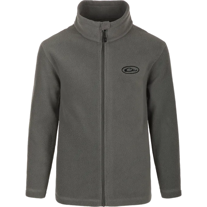 Youth Camp Fleece Full Zip- Castlerock Grey